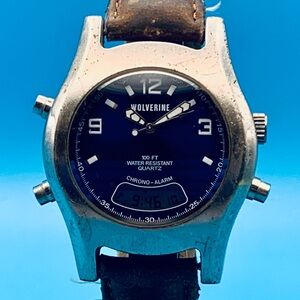 WOLVERINE WV3052S Men’s Vintage Ana-Digi Sport Wristwatch Chrono Works New Batt